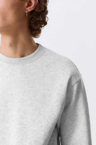 Klassisches Sweatshirt – Grau meliert
