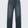 Klean Mid Rise Regular Straight Jeans – Deep Sea Blue – Dunkelblau