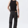 Klean Mid Rise Regular Straight Jeans – Tuned Black – Schwarz
