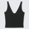 Kroppes Sport-Top mit tiefem Ausschnitt – Schwarz Kroppes Sport-Top mit tiefem Ausschnitt – Schwarz