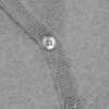 Kurze Strickjacke mit V-Ausschnitt – Grau meliert Kurze Strickjacke mit V-Ausschnitt – Grau meliert