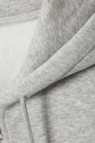 Kurzer Kapuzenpullover mit Reißverschluss – gewaschenes Hellgrau Kurzer Kapuzenpullover mit Reißverschluss – gewaschenes Hellgrau