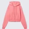 Kurzer Kapuzenpullover mit Reißverschluss – Rosa – Magic