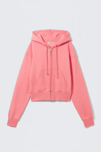 Kurzer Kapuzenpullover mit Reißverschluss – Rosa – Magic Kurzer Kapuzenpullover mit Reißverschluss – Rosa – Magic