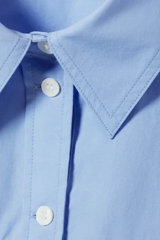 Kurzes, lockeres Cargo-Hemd – Hellblau