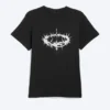Kurzärmeliges bedrucktes T-Shirt – Schwarz – Thorn Crown