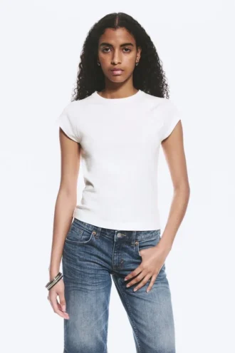 Kurzärmeliges Raglan-T-Shirt – Off-White