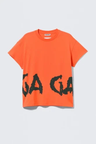 Lady Gaga Kurzarm-T-Shirt – Orange