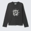 Lady Gaga Langarm-T-Shirt – Off-Black Lady Gaga Langarm-T-Shirt – Off-Black