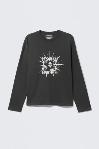 Lady Gaga Langarm-T-Shirt – Off-Black Lady Gaga Langarm-T-Shirt – Off-Black