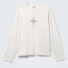 Lady Gaga Langarm-T-Shirt – Off-White