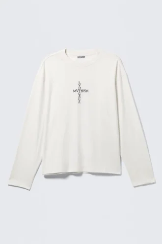 Lady Gaga Langarm-T-Shirt – Off-White
