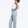 Laika Mid Rise Regular Straight Jeans – Dream Blue – Hellblau