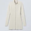 Laila Long Zip Strickjacke – Light Mole Laila Long Zip Strickjacke – Light Mole