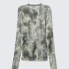 Langarmhemd mit Strasssteinen – Print und Strass Langarmhemd mit Strasssteinen – Print und Strass