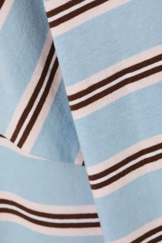 Langarmshirt aus Baumwolle – Blau/Mehrfarbig gestreift