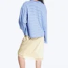 Langarmshirt aus Baumwolle – Blau/Weiß gestreift Langarmshirt aus Baumwolle – Blau/Weiß gestreift