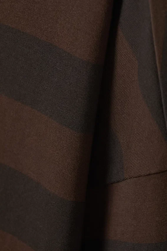 Langarmshirt aus Baumwolle – gestreift, dunkelbraun Langarmshirt aus Baumwolle – gestreift, dunkelbraun