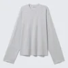 Langarmshirt aus Baumwolle – Grau meliert Langarmshirt aus Baumwolle – Grau meliert