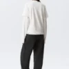 Langarmshirt aus Baumwolle im Lagenlook – Weiß Langarmshirt aus Baumwolle im Lagenlook – Weiß