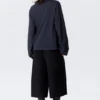 Langarmshirt aus Baumwolle mit kastenförmigem Schnitt – gestreift, dunkelblau Langarmshirt aus Baumwolle mit kastenförmigem Schnitt – gestreift, dunkelblau