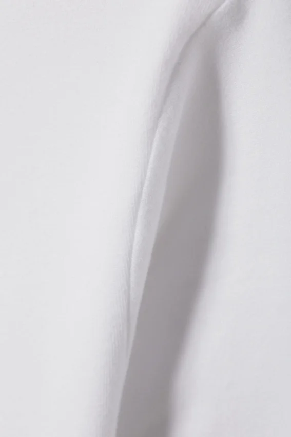 Langarmshirt aus Baumwolle mit U-Boot-Ausschnitt – Weiß Langarmshirt aus Baumwolle mit U-Boot-Ausschnitt – Weiß