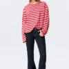 Langarmshirt aus Baumwolle – rote und rosa Streifen Langarmshirt aus Baumwolle – rote und rosa Streifen
