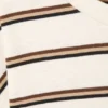 Langarmshirt aus Baumwolle – Staubweiß – Braune Streifen Langarmshirt aus Baumwolle – Staubweiß – Braune Streifen