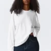 Langarmshirt aus Baumwolle – Weiß Langarmshirt aus Baumwolle – Weiß