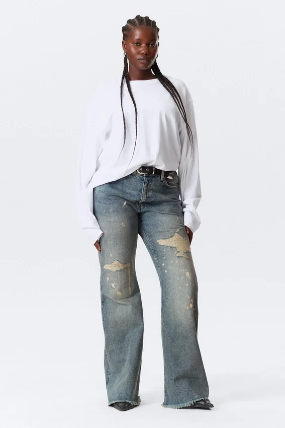 Langarmshirt aus Baumwolle – Weiß Langarmshirt aus Baumwolle – Weiß