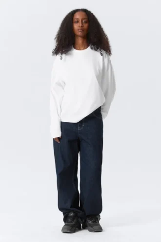 Langarmshirt aus Baumwolle – Weiß