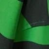 Langarmshirt aus Oversize-Baumwolle – schwarz-grün gestreift