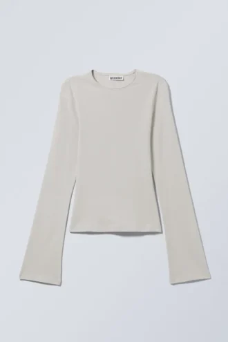 Langarmshirt – Ecru