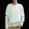 Langarmshirt mit Lagenlook – Off-White Langarmshirt mit Lagenlook – Off-White