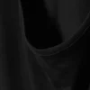 Langarmshirt mit offenem Rücken – Schwarz