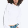 Langarmshirt mit Rüschen – Weiß Langarmshirt mit Rüschen – Weiß