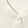 Langarmshirt mit V-Ausschnitt – Weiß Langarmshirt mit V-Ausschnitt – Weiß