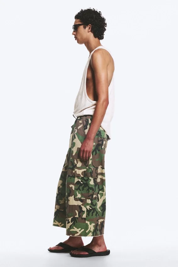 Lange Baumwoll-Cargo-Shorts – Classic Camo Lange Baumwoll-Cargo-Shorts – Classic Camo