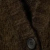 Lange Strickjacke mit V-Ausschnitt – Dunkelbraun Lange Strickjacke mit V-Ausschnitt – Dunkelbraun