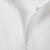 Langärmelige Bluse mit Kordelzug – Weiß