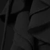 Langärmelige Bluse mit Rüschen – Schwarz