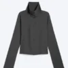 Langärmliges Hemd mit Knöpfen – Dunkelgrau meliert Langärmliges Hemd mit Knöpfen – Dunkelgrau meliert