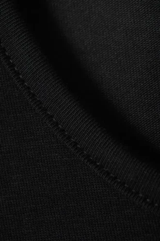 Langärmliges Maxikleid – Schwarz