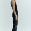 Lederhose mit geradem Bein – Schwarz Lederhose mit geradem Bein – Schwarz