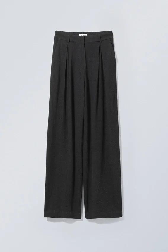 Lilah-Hose aus Leinenmischung – Schwarz Lilah-Hose aus Leinenmischung – Schwarz
