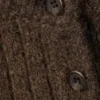 Locker gestrickte Strickjacke – Dunkelbraun meliert Locker gestrickte Strickjacke – Dunkelbraun meliert
