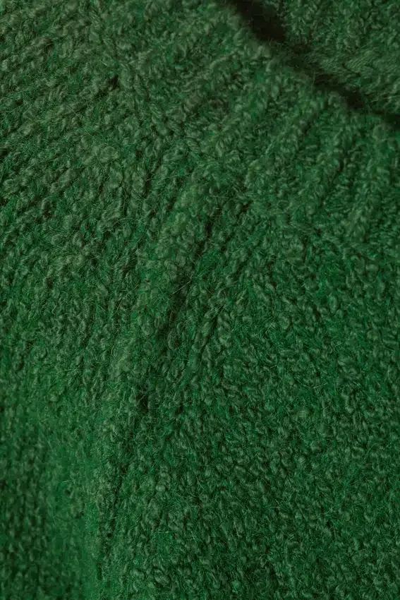 Locker gestrickter Raglan-Pullover – Dunkelgrün Locker gestrickter Raglan-Pullover – Dunkelgrün