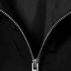 Locker sitzende Jacke mit Reißverschluss – Schwarz Locker sitzende Jacke mit Reißverschluss – Schwarz