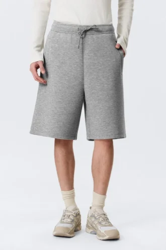 Locker sitzende Scuba-Shorts – Grau meliert