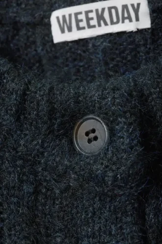 Locker sitzende Strickjacke – Marineblau